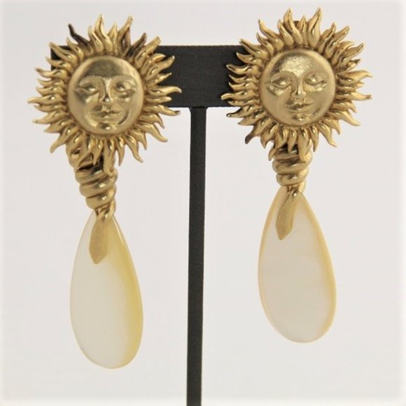 Stephen Dweck Jewelry - STEPHEN DWECK STERLING & MOP SUN EARRINGS